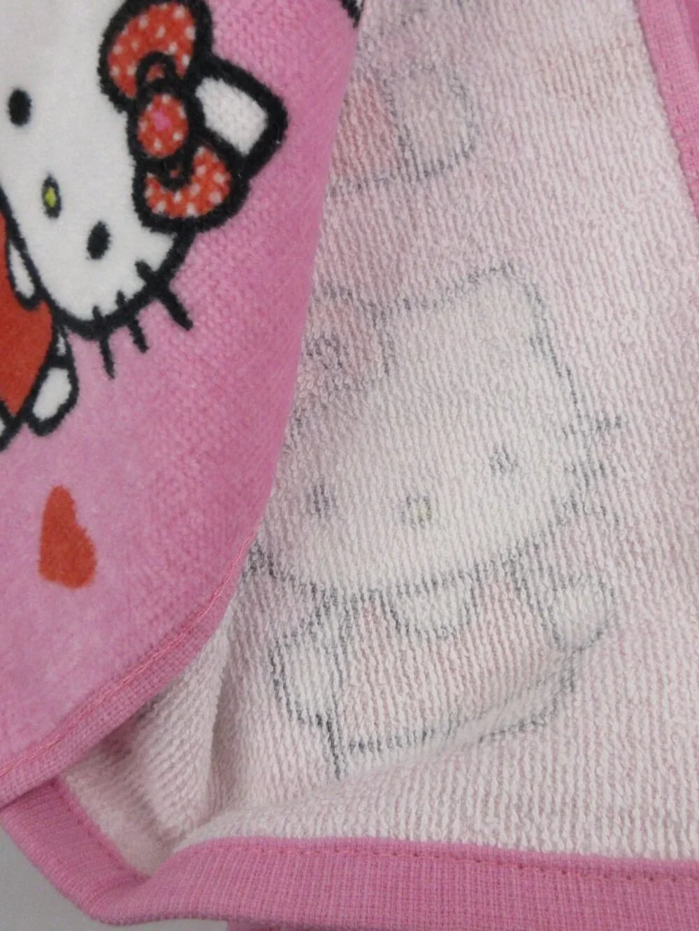 Hello Kitty Hand Towel Set 2 Pack 100% Cotton Sanrio Pink 15
